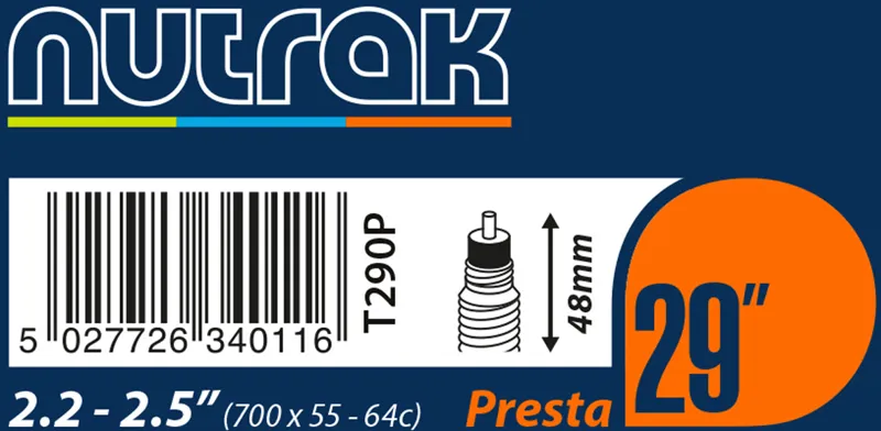 Nutrak Presta Inner Tube - 29 x 2.2 - 2.5