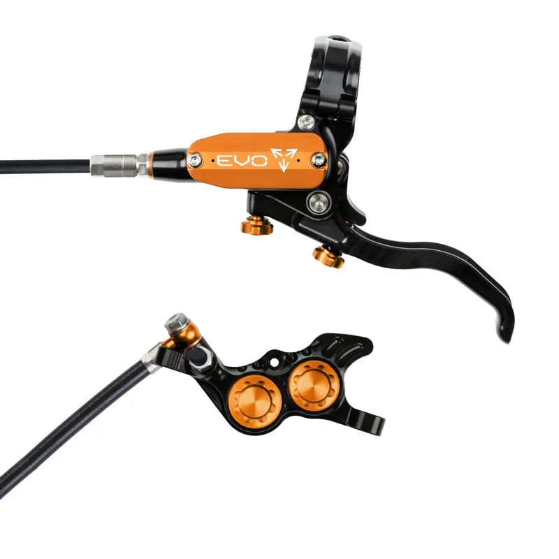 Hope Tech 4 EVO GR4 Left Hand Brake Lever and Calliper in Black and Orange
