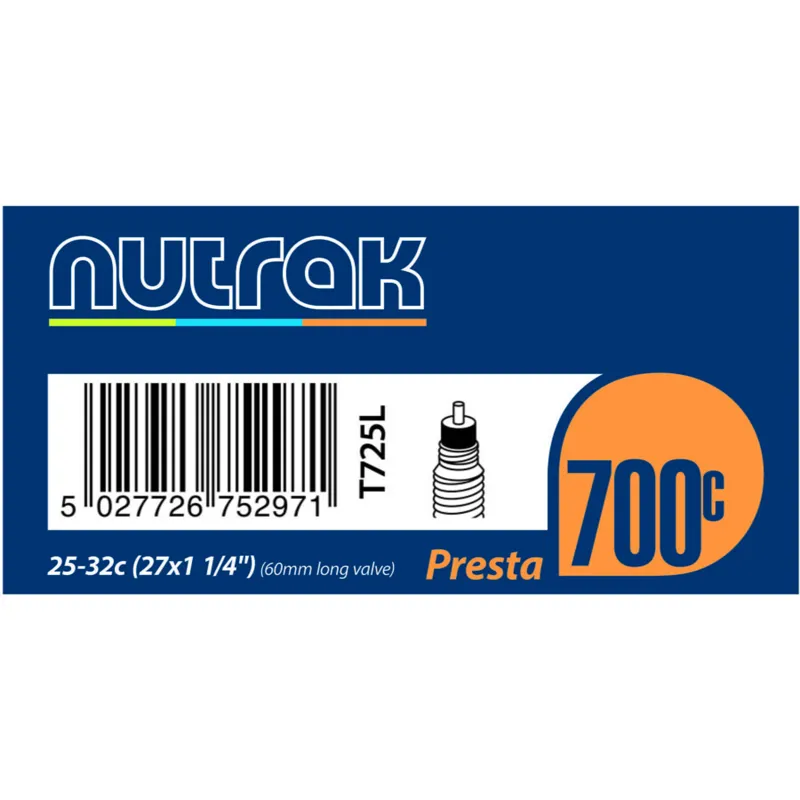 Nutrak Presta Inner Tube - 700 x 25 - 32c - 60mm Valve