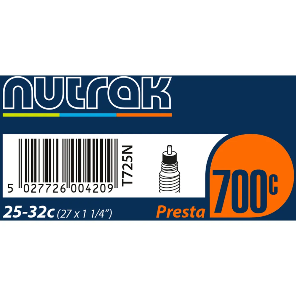 Team Cycles Nutrak Presta Inner Tube - 700 x 25 - 32c | Interest FREE Finance & Online Refund Policy.
