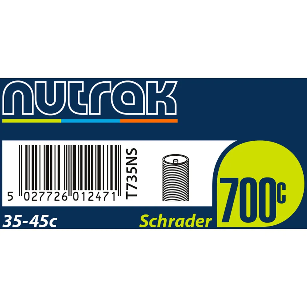 Team Cycles Nutrak Schrader Inner Tube - 700 x 35-45c | Interest FREE Finance & Online Refund Policy.