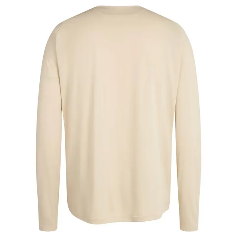 Rapha Men's Trail Long Sleeve Technical T-shirt in Sand and Dark Grey-1