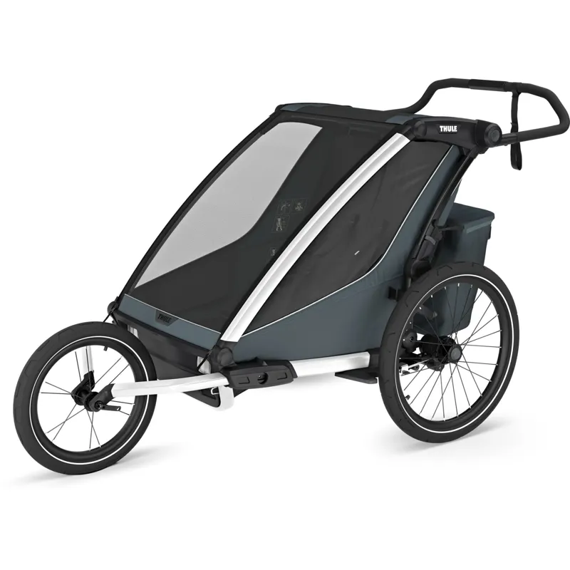 Thule Chariot Cross 2 Double Child Carrier with Cycling and Strolling Kit 