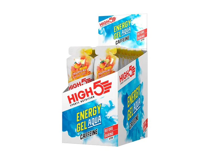 High5 Aqua Caffeine Hit Energy Gels in Tropical - 20 x 66g