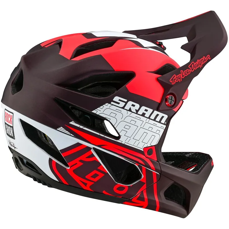 Troy Lee Designs Stage MIPS Helmet in Sram Vector Red-1