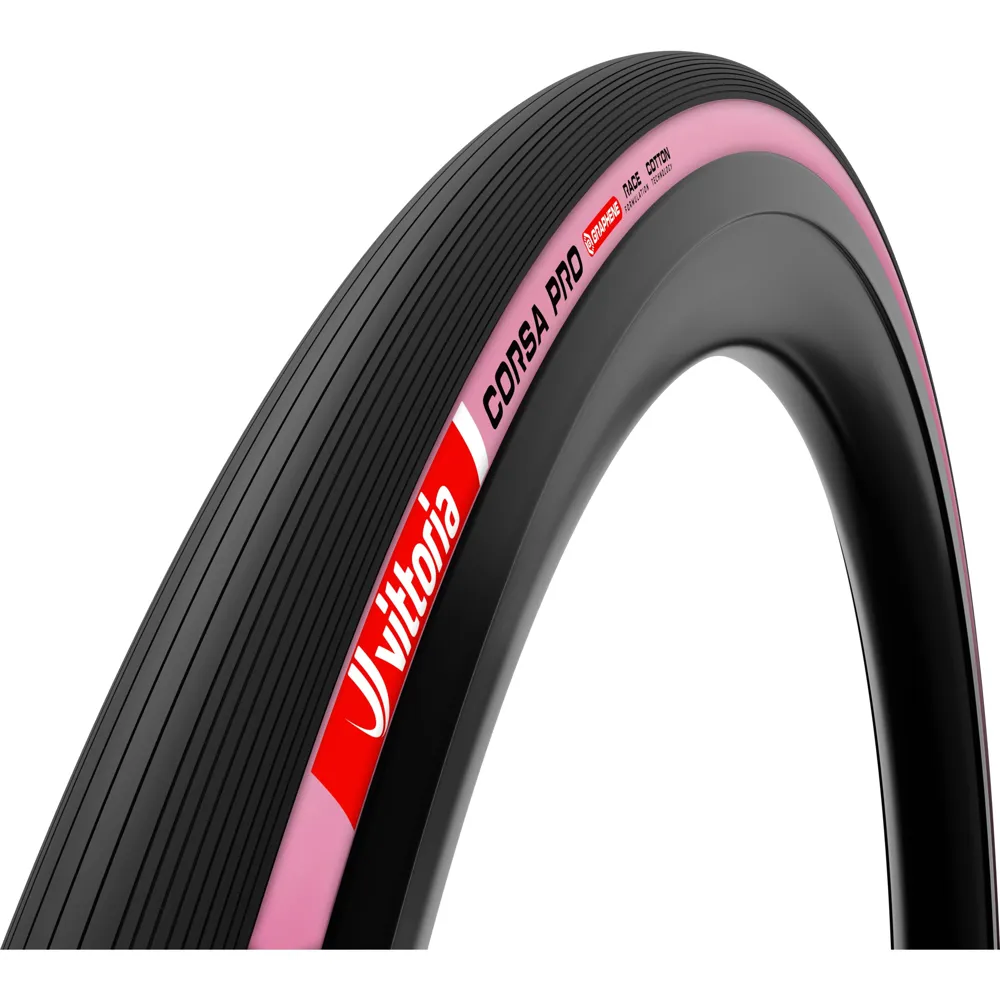 Team Cycles Vittoria Corsa Pro Fold TLR G2.0 Pink Giro Limited Edition Pink Tyre - 700c | Interest FREE Finance & Online Refund Policy.