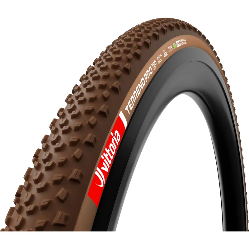 Vittoria Terreno Pro T60 Mixed Gravel Race Natural Brown Tubeless Ready Gravel Tyre - 700c