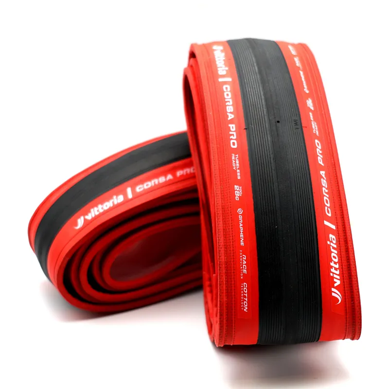 Vittoria Corsa Pro Folding TLR Red Vuelta LTD G2.0 Road Tyre - 700x28c-2