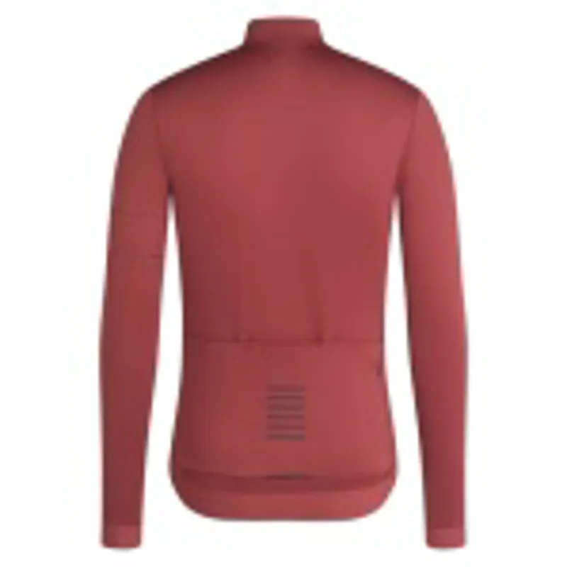 Rapha Mens Pro Team Thermal Long Sleeve Cycling Jersey in Dark Red-3