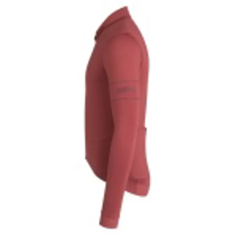 Rapha Mens Pro Team Thermal Long Sleeve Cycling Jersey in Dark Red-2