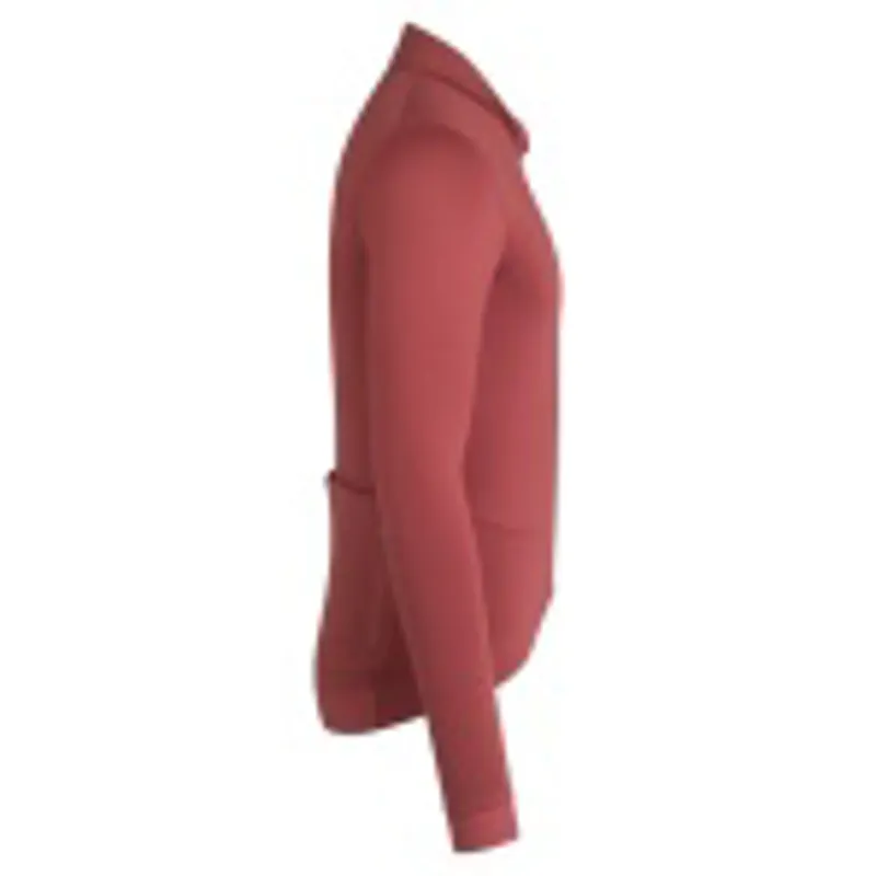 Rapha Mens Pro Team Thermal Long Sleeve Cycling Jersey in Dark Red-1