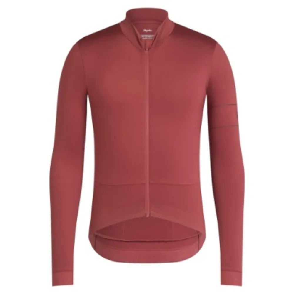 Team Cycles Rapha Mens Pro Team Thermal Long Sleeve Cycling Jersey in Dark Red | Interest FREE Finance & Online Refund Policy.