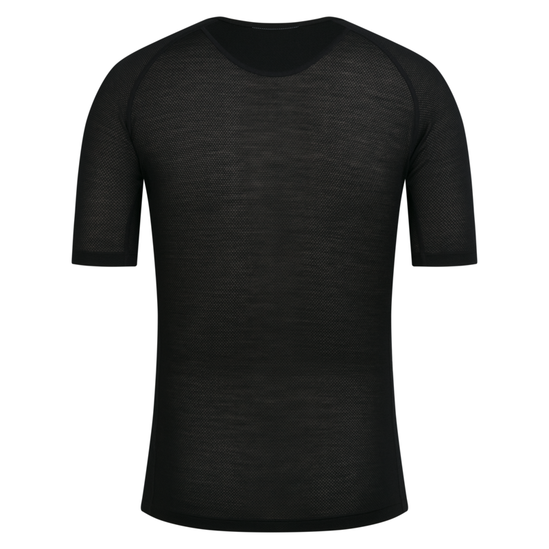 Rapha Men's Merino Lightweight Short Sleeve Base Layer in Black-1