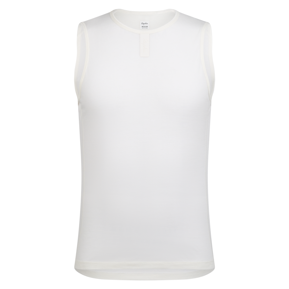 Team Cycles Rapha Men's Merino Lightweight Sleeveless Base Layer in Cream and White | Interest FREE Finance & Online Refund Policy.