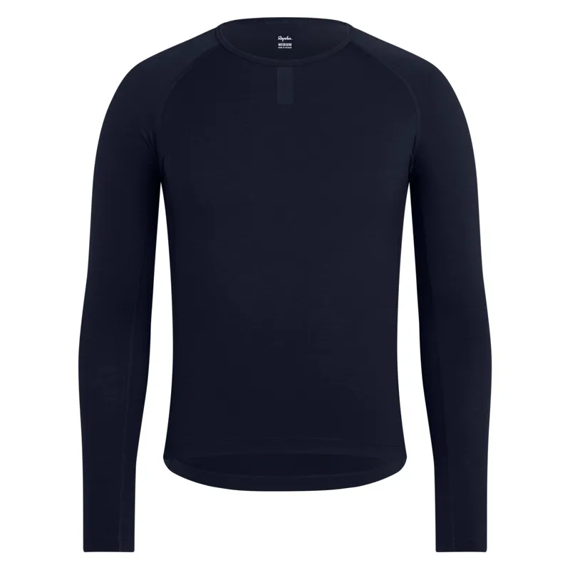Rapha Men's Merino Long Sleeve Base Layer in Dark Navy