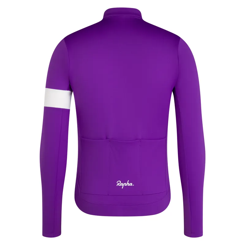 Rapha Men's Core Thermal Long Sleeve Jersey in Ultraviolet and White-1