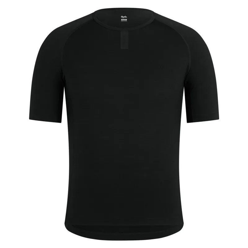 Rapha Men's Merino Short Sleeve Base Layer in Black