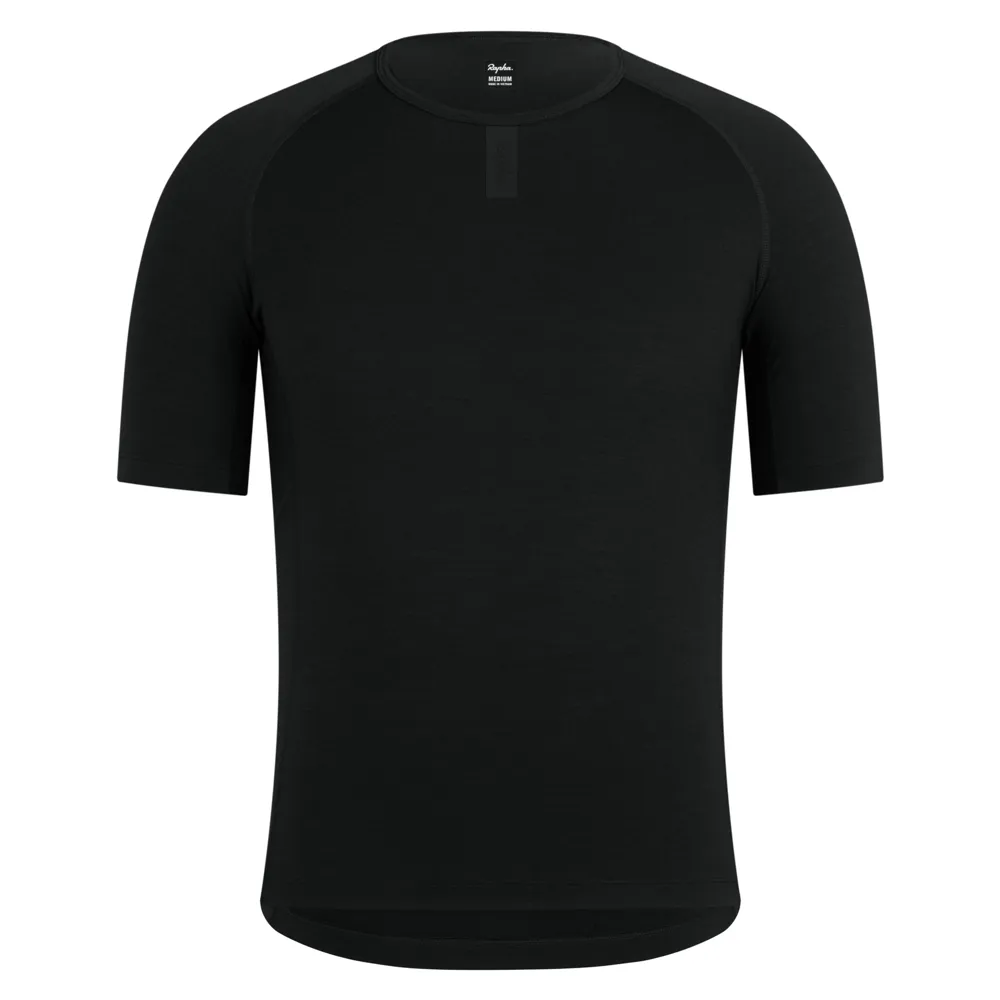 Team Cycles Rapha Men's Merino Short Sleeve Base Layer in Black | Interest FREE Finance & Online Refund Policy.