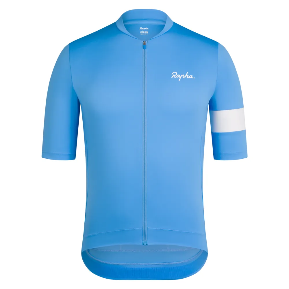 Team Cycles Rapha Mens Core Jersey in Cornflour and | Interest FREE Finance & Online Refund Policy.