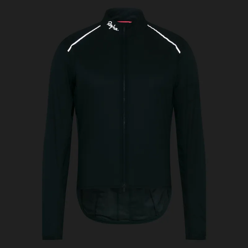 Rapha Men's Brevet Element Wind Jacket in Forest Green and Black Reflective-2