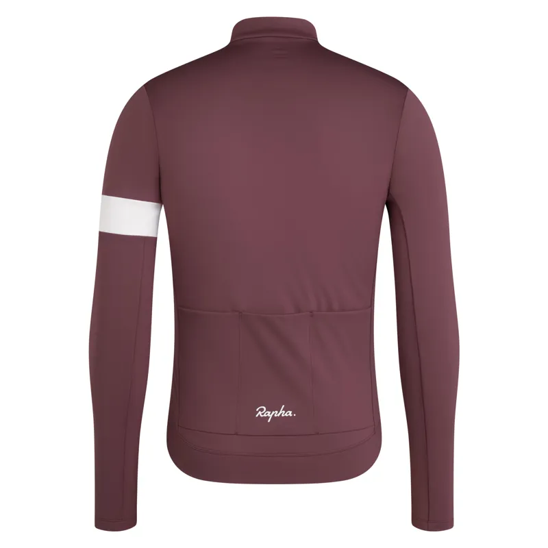 Rapha Men's Core Thermal Long Sleeve Jersey in Huckleberry and White-1
