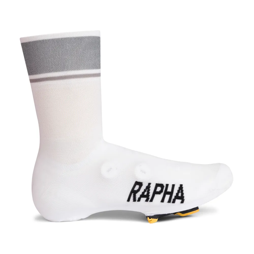 Team Cycles Rapha Reflective Oversocks in White | Interest FREE Finance & Online Refund Policy.