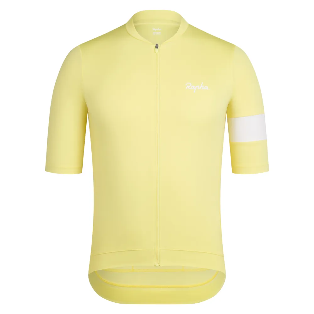 Team Cycles Rapha Mens Core Jersey in Citron and | Interest FREE Finance & Online Refund Policy.