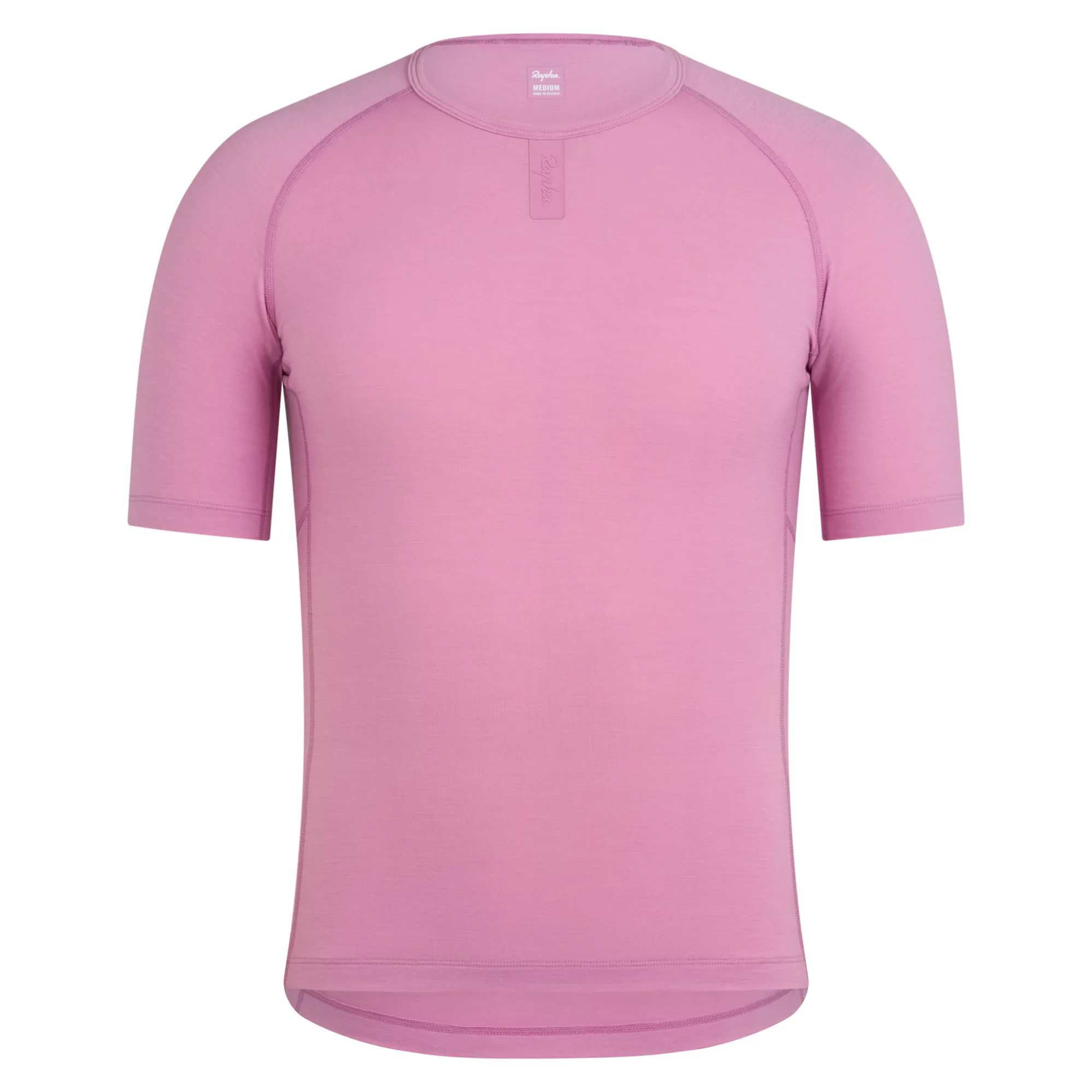 Rapha Men's Short Sleeve Merino Base Layer in Dusty Mauve