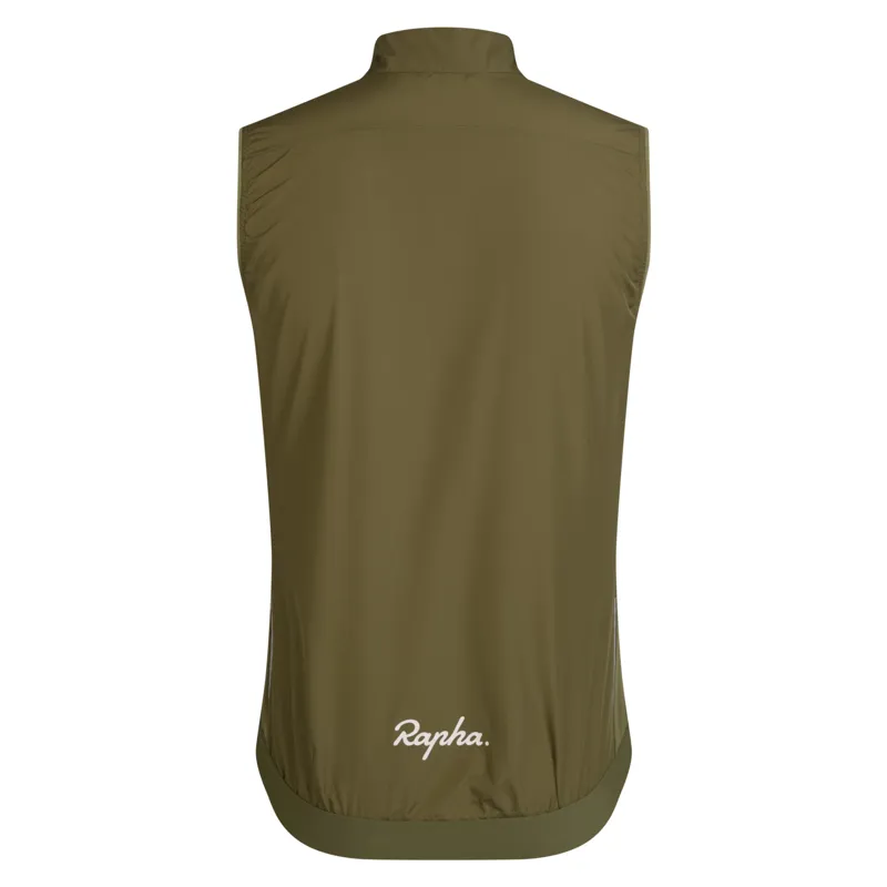 Rapha Men's Core Gilet in Dark Khaki and White-1