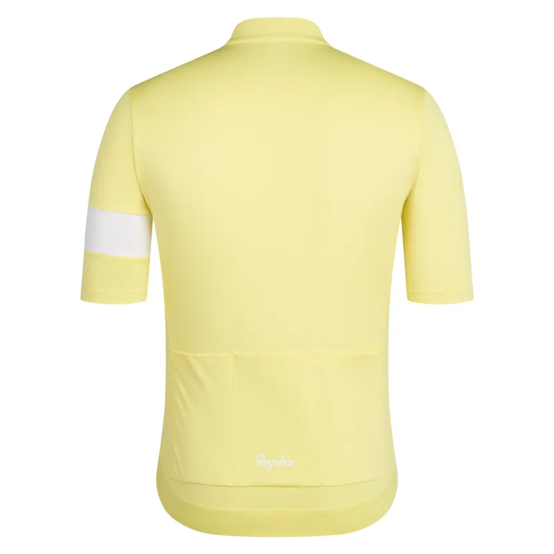 Rapha Mens Core Jersey in Citron and White-1