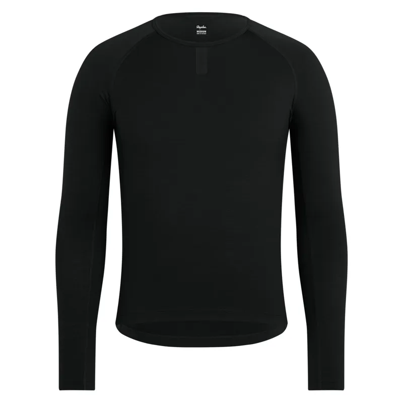 Rapha Men's Merino Long Sleeve Base Layer in Black