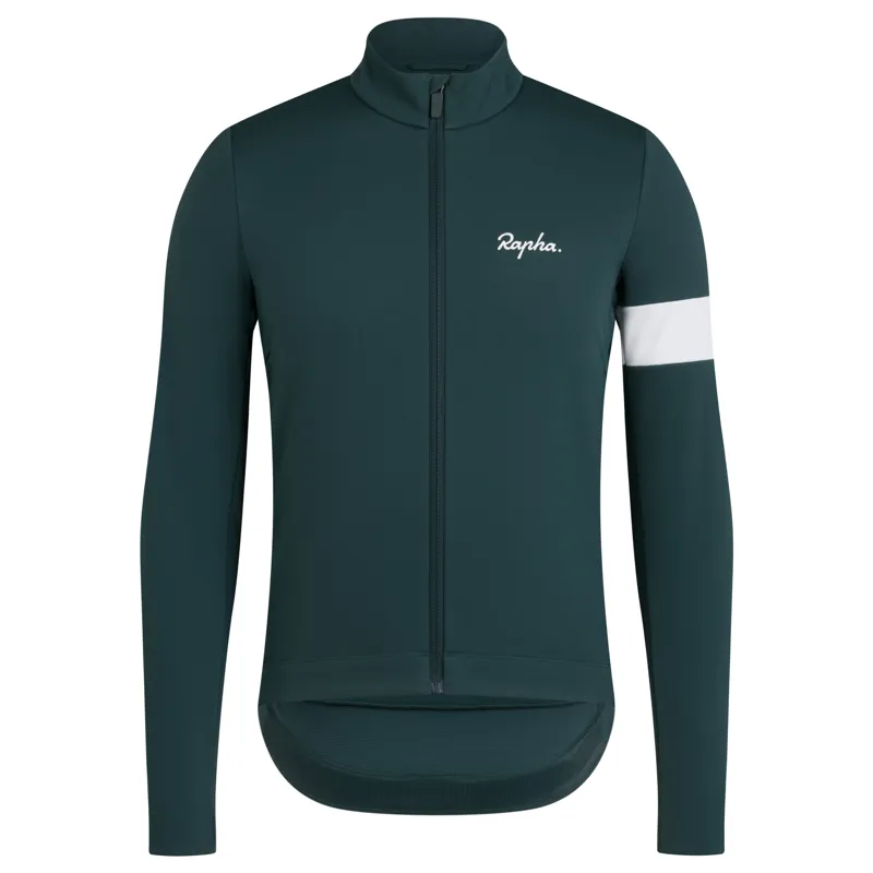 Rapha Men's Core Winter Jacket in Forest Green and White