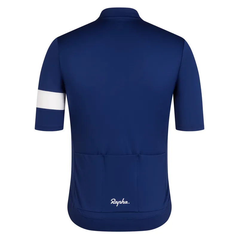 Rapha Mens Core Jersey in Dark Navy and White-1