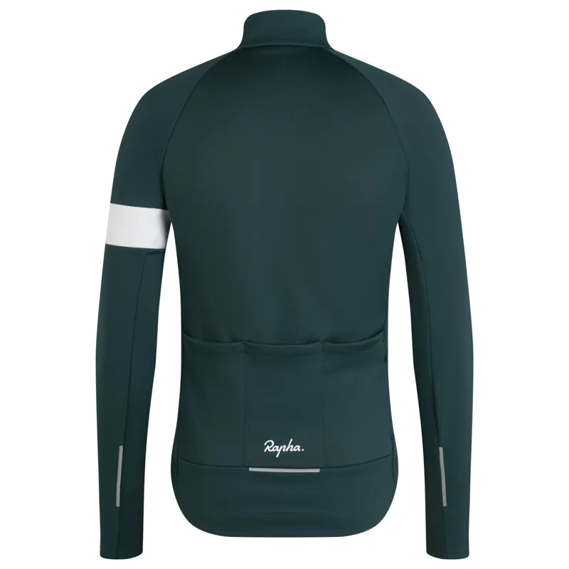 Rapha Men's Core Winter Jacket in Forest Green and White-1