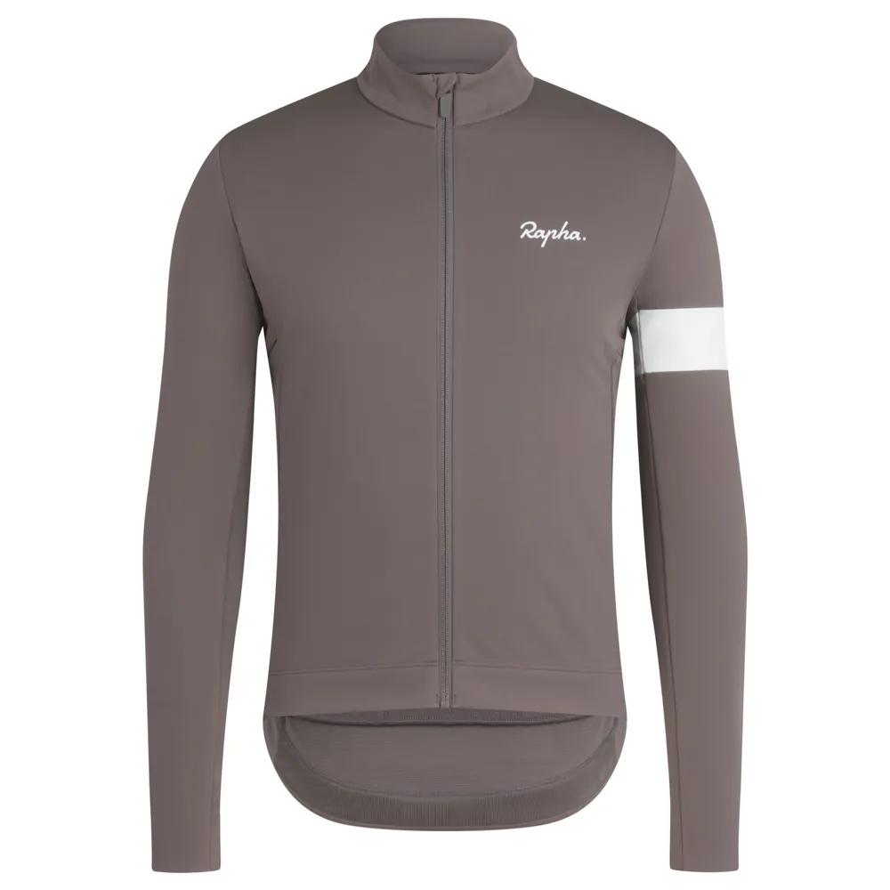 Team Cycles Rapha Men's Core Winter Jacket in Mushroom and White | Interest FREE Finance & Online Refund Policy.