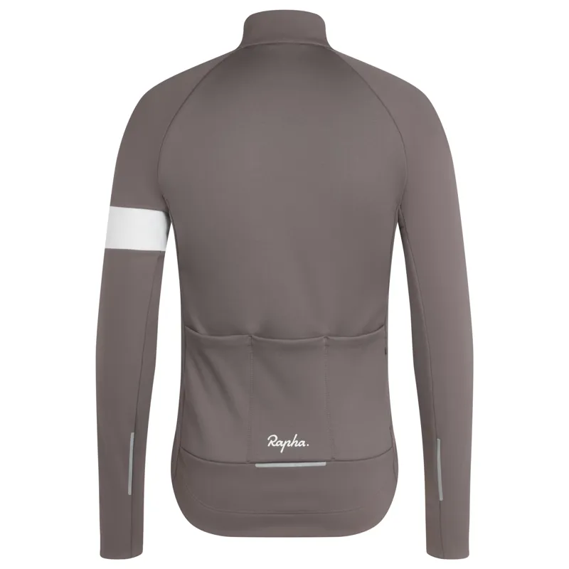 Rapha Men's Core Winter Jacket in Mushroom and White-2