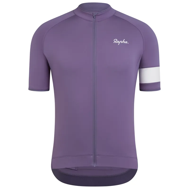 Rapha Men's Core Short Sleeve Cycling Jersey in Dusted Lilac and White