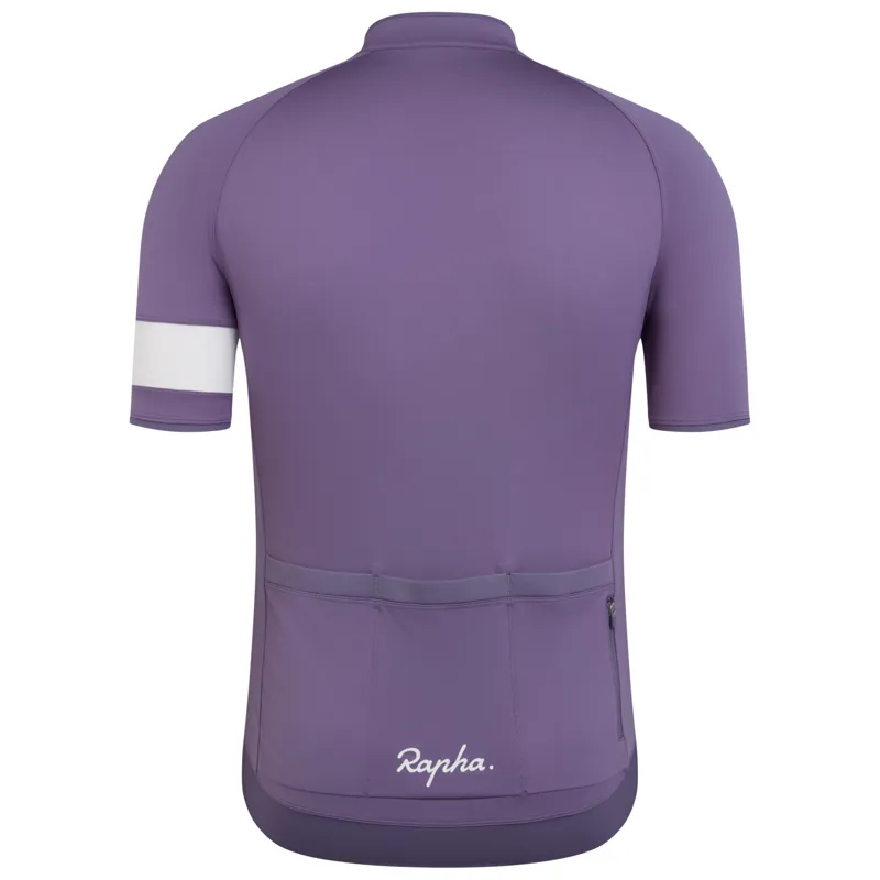 Rapha Men's Core Short Sleeve Cycling Jersey in Dusted Lilac and White-1