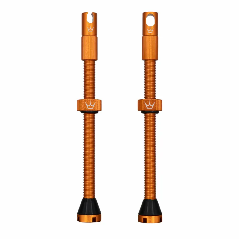 Peaty's x Chris King Tubeless MK2 Valves in Mango-2
