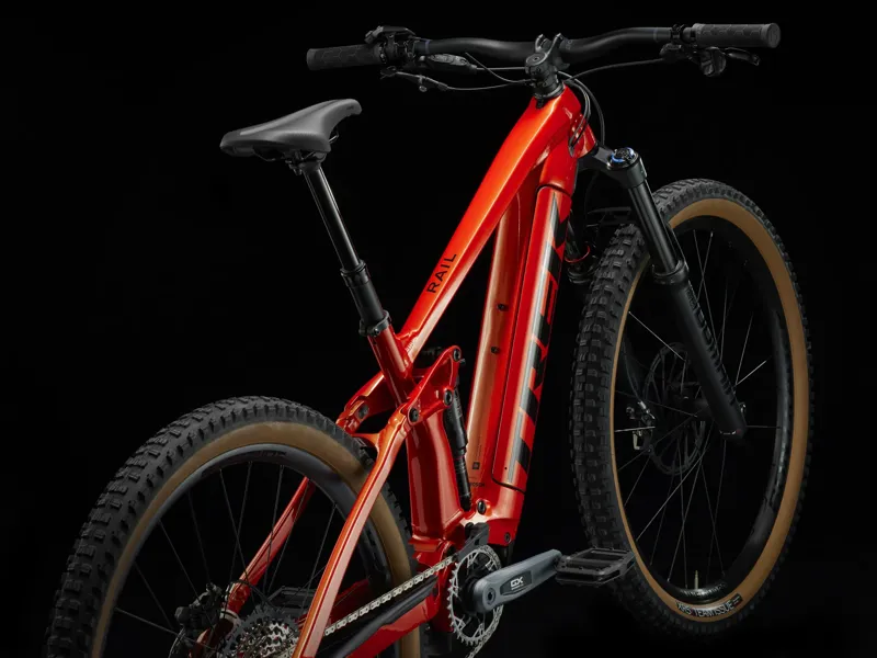 TREK Rail 8 GX AXS T-Type Gen 3 625Wh Full Suspension Electric Mountain Bike in Lava-1