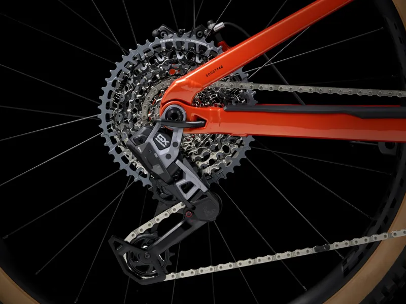 TREK Rail 8 GX AXS T-Type Gen 3 625Wh Full Suspension Electric Mountain Bike in Lava-9