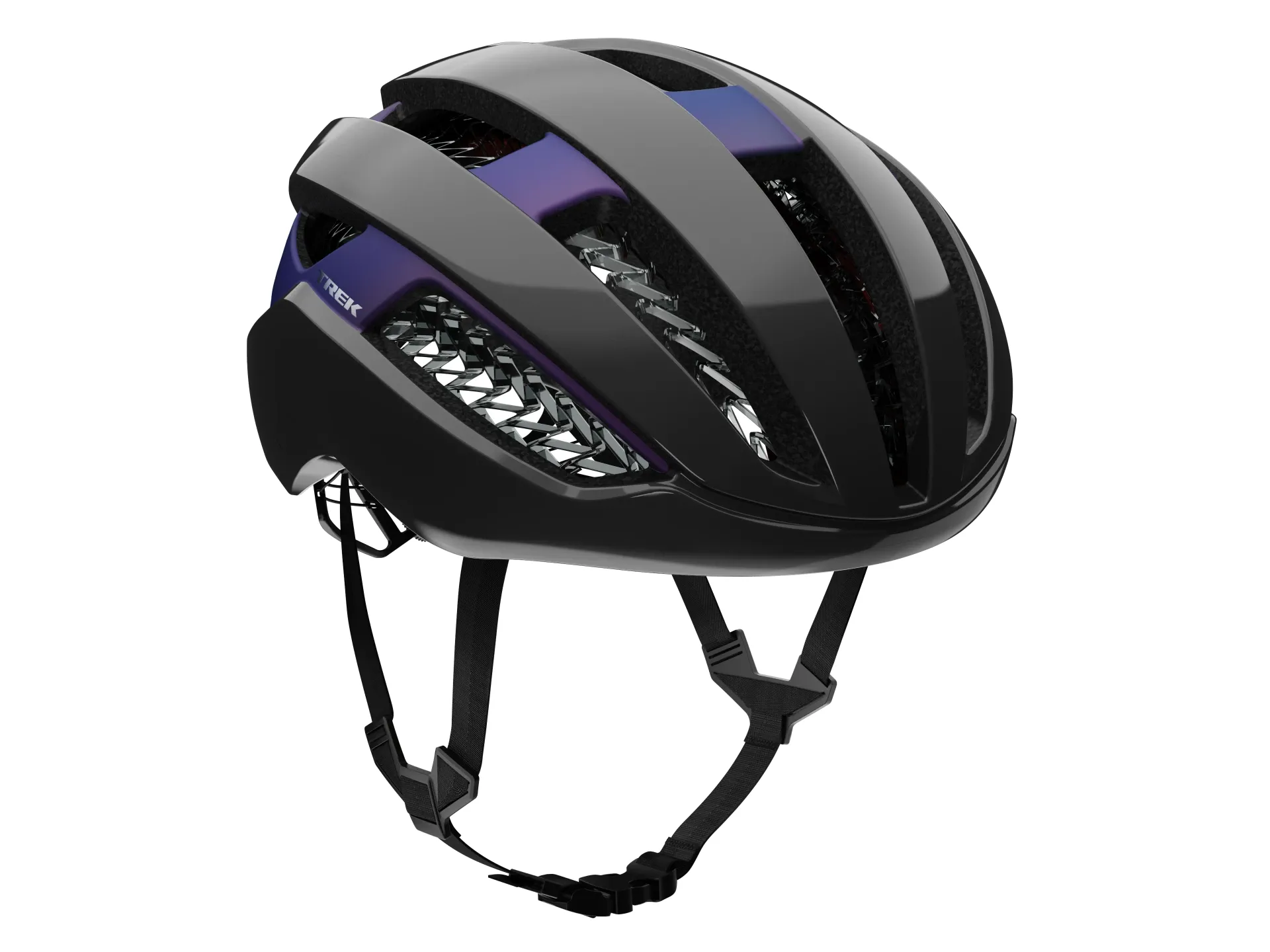 TREK Circuit WaveCel Cycling Helmet in Dnister Black and Purple Flip