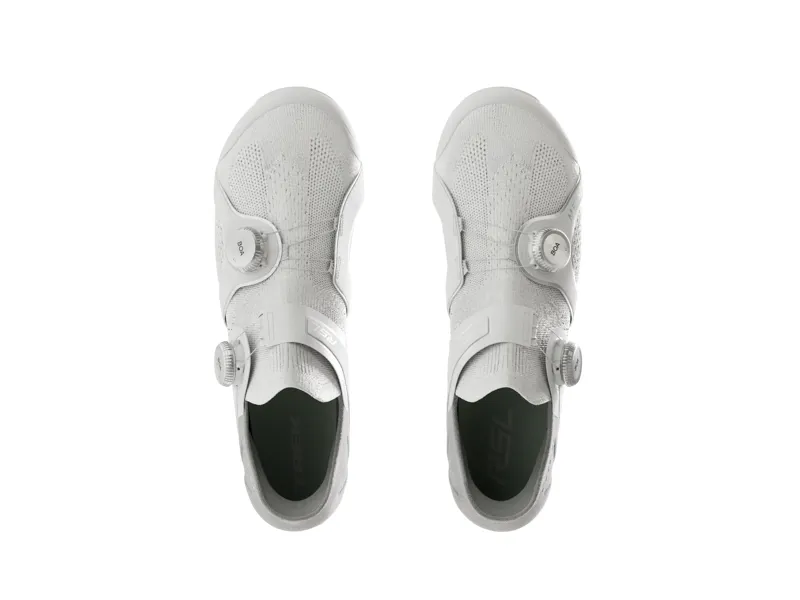 TREK RSL Knit Road Cycling Shoes in White and Silver-4