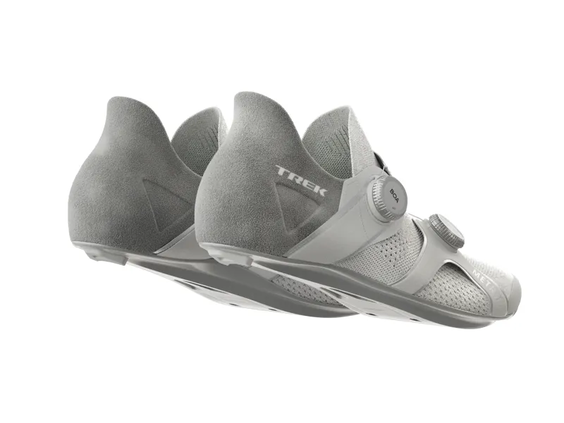 TREK RSL Knit Road Cycling Shoes in White and Silver TREK RSL Knit Road Cycling Shoes in White and Silver