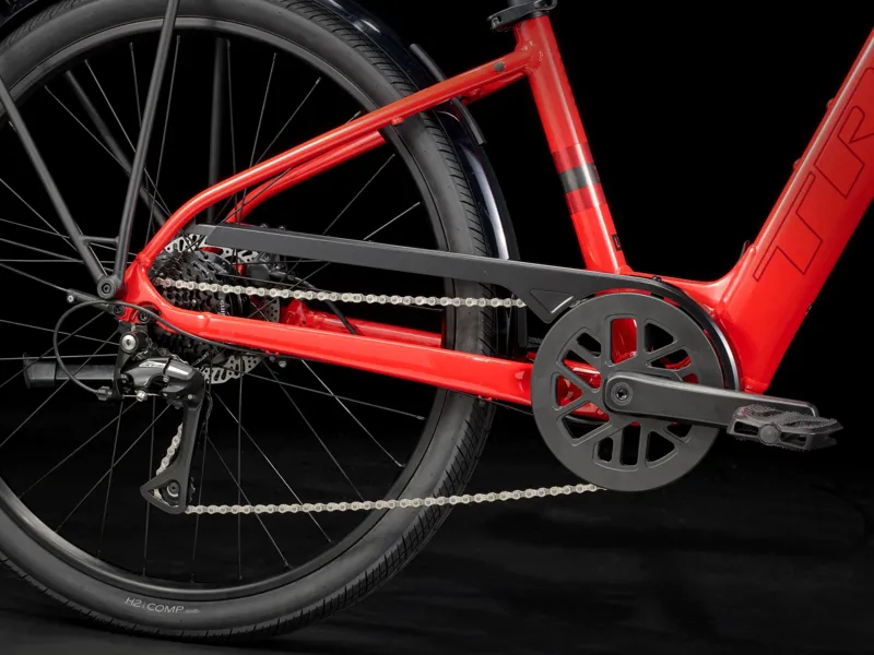 TREK Verve+ 1 Lowstep LT 250Wh Electric Hybrid Bike in Viper Red-9