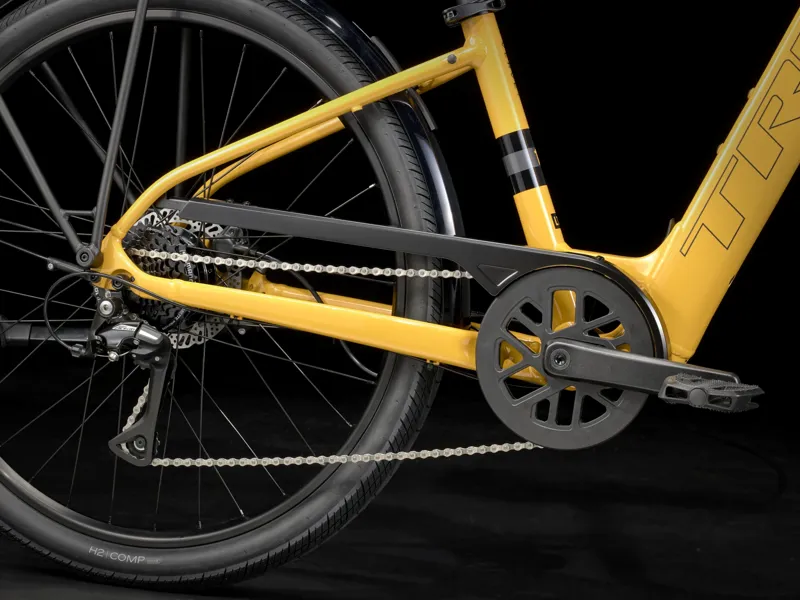 TREK Verve+ 1 Lowstep LT 250Wh Electric Hybrid Bike in Baja Yellow-9