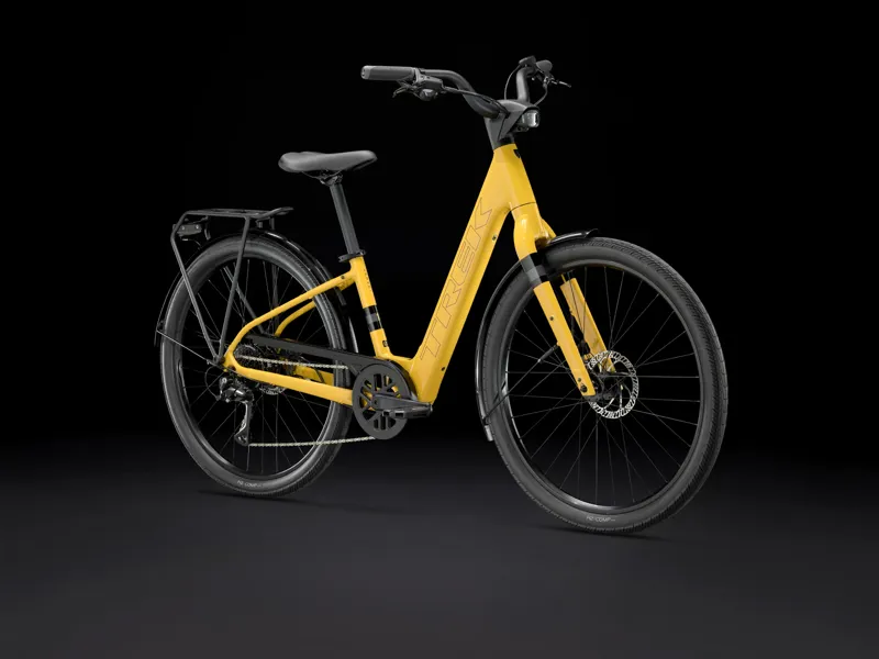 TREK Verve+ 1 Lowstep LT 250Wh Electric Hybrid Bike in Baja Yellow-10