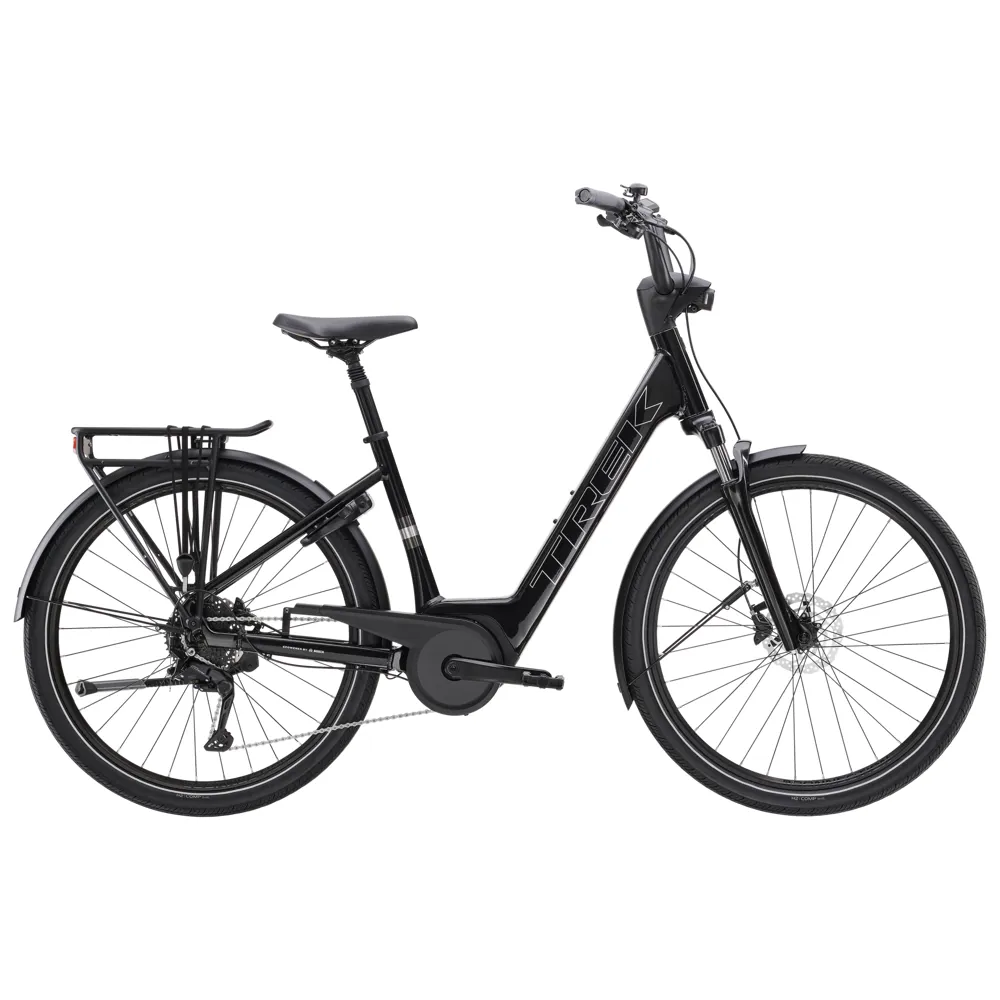 Team Cycles Trek TREK Verve+ 2 Lowstep 250Wh Electric Hybrid Bike in Black | Interest FREE Finance & Online Refund Policy.