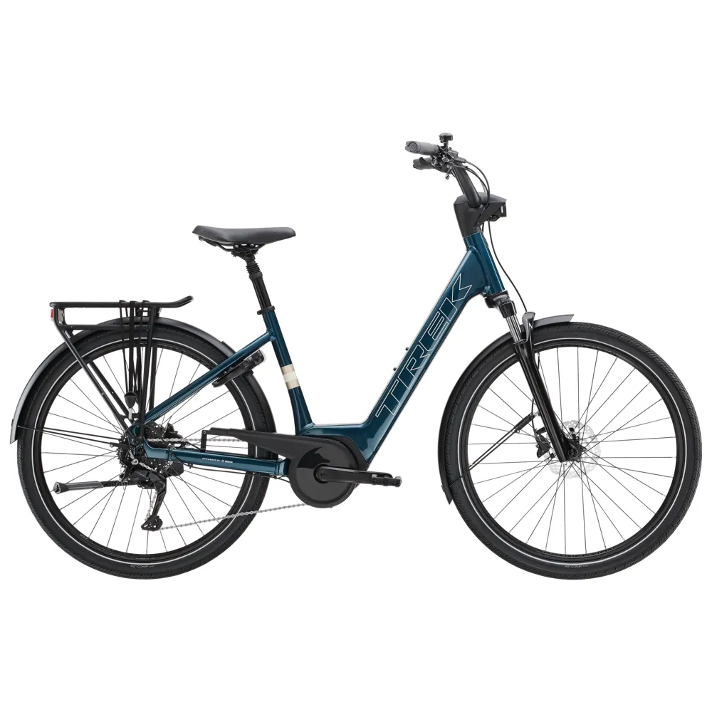 Team Cycles Trek TREK Verve+ 2 Lowstep 250Wh Electric Hybrid Bike in Dark Aquatic | Interest FREE Finance & Online Refund Policy.