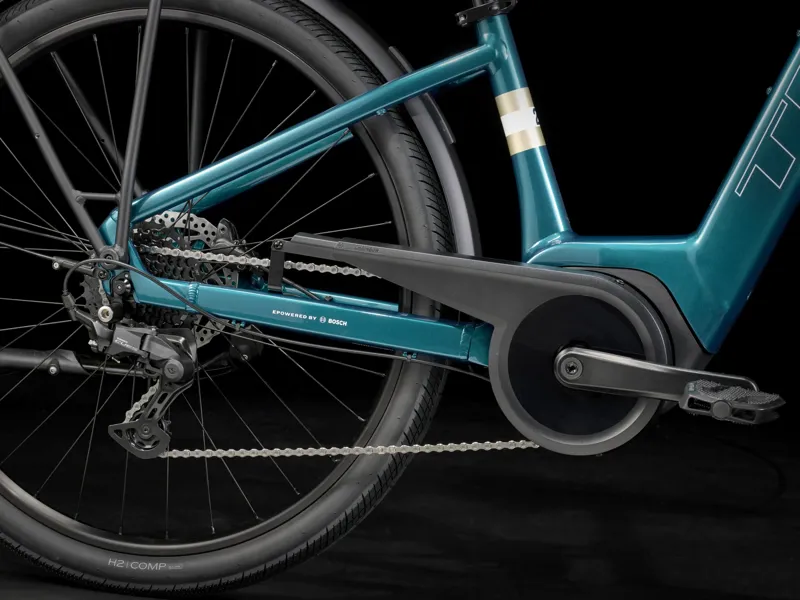 TREK Verve+ 2 Lowstep 250Wh Electric Hybrid Bike in Dark Aquatic-5